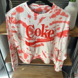 Coca-Cola Tie-Dye Vintage style Crop Top women’s Size Medium